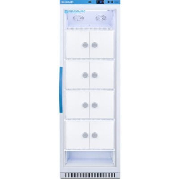 Summit Appliance Div. Accucold Upright Vaccine Refrigerator, 15 Cu. Ft., Locker Shelves, Glass Door ARG15PVLOCKER
